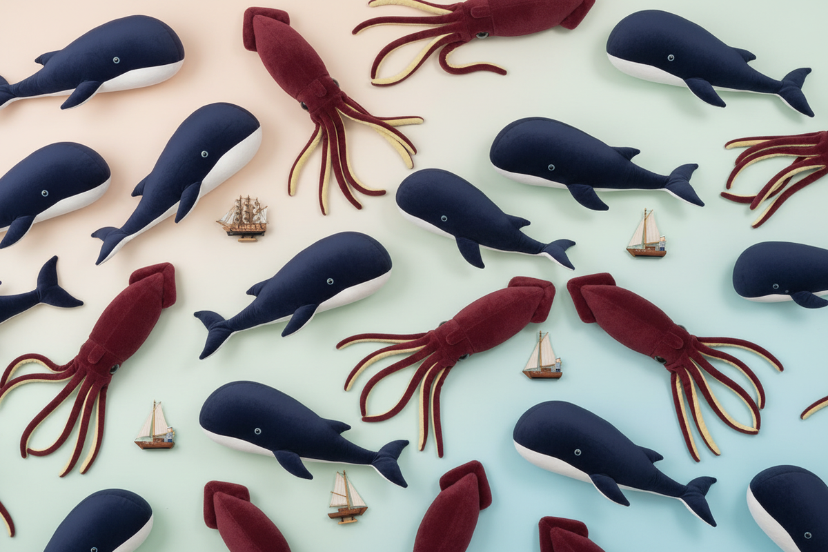 Bannière Nouveautés - Baleine & Calamar